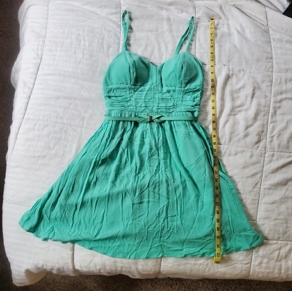 Teal colored medium candies party dress